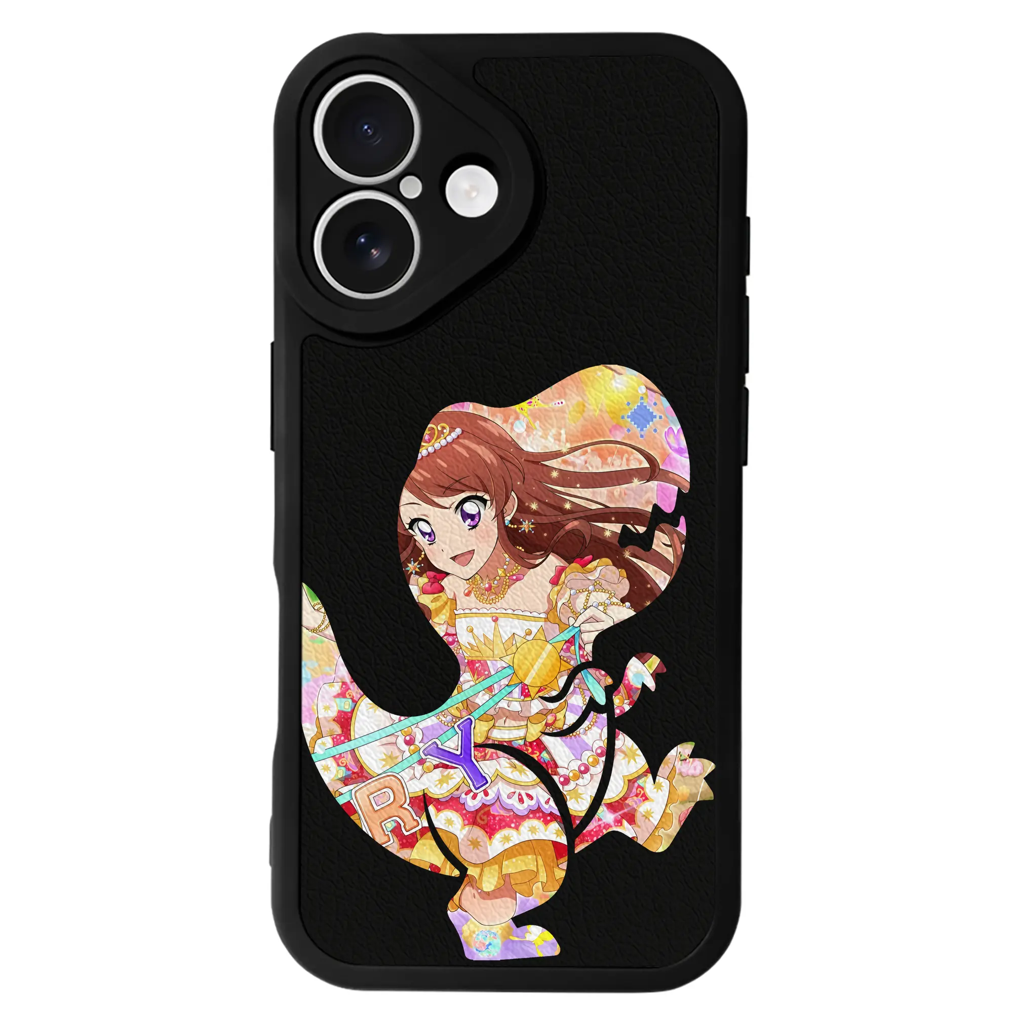 アイカツ グッズ 紫吹 蘭 - IPhone 16シリーズ対応 ・ シリコンスマホケース ・ レザー調 ・ 高精度フィット ・ 耐衝撃 ・ ワイヤレス充電対応 ・ 精密カット